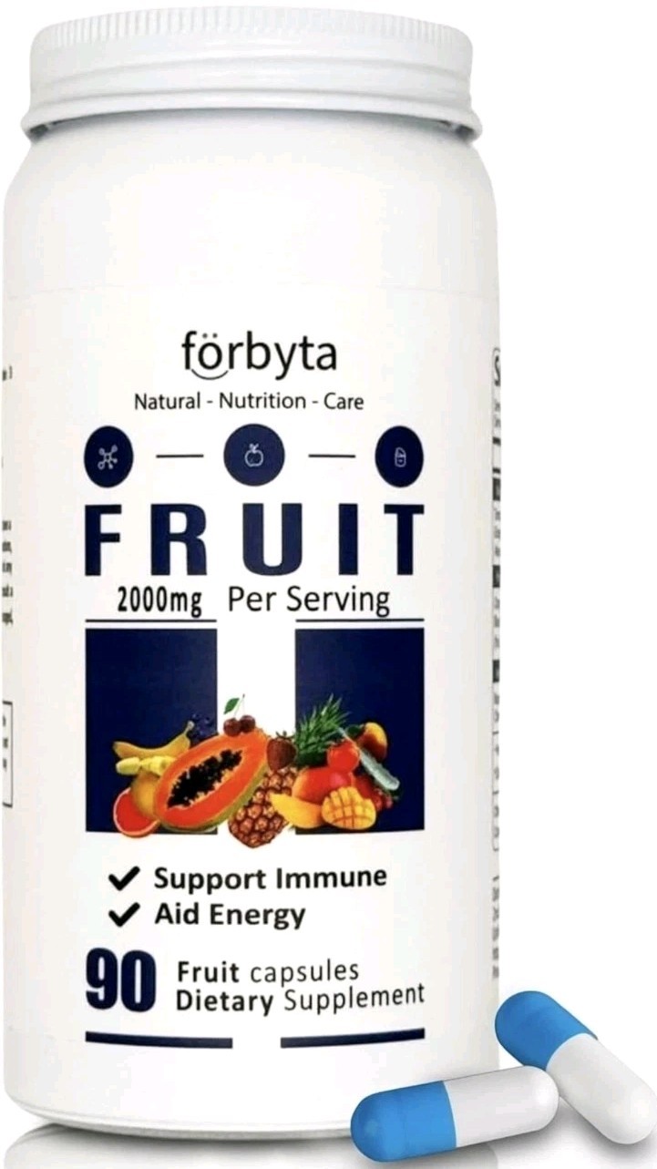 Forbyta Fruit Dietary Supplement 90 Capsules Energy Immune Support 6/2026