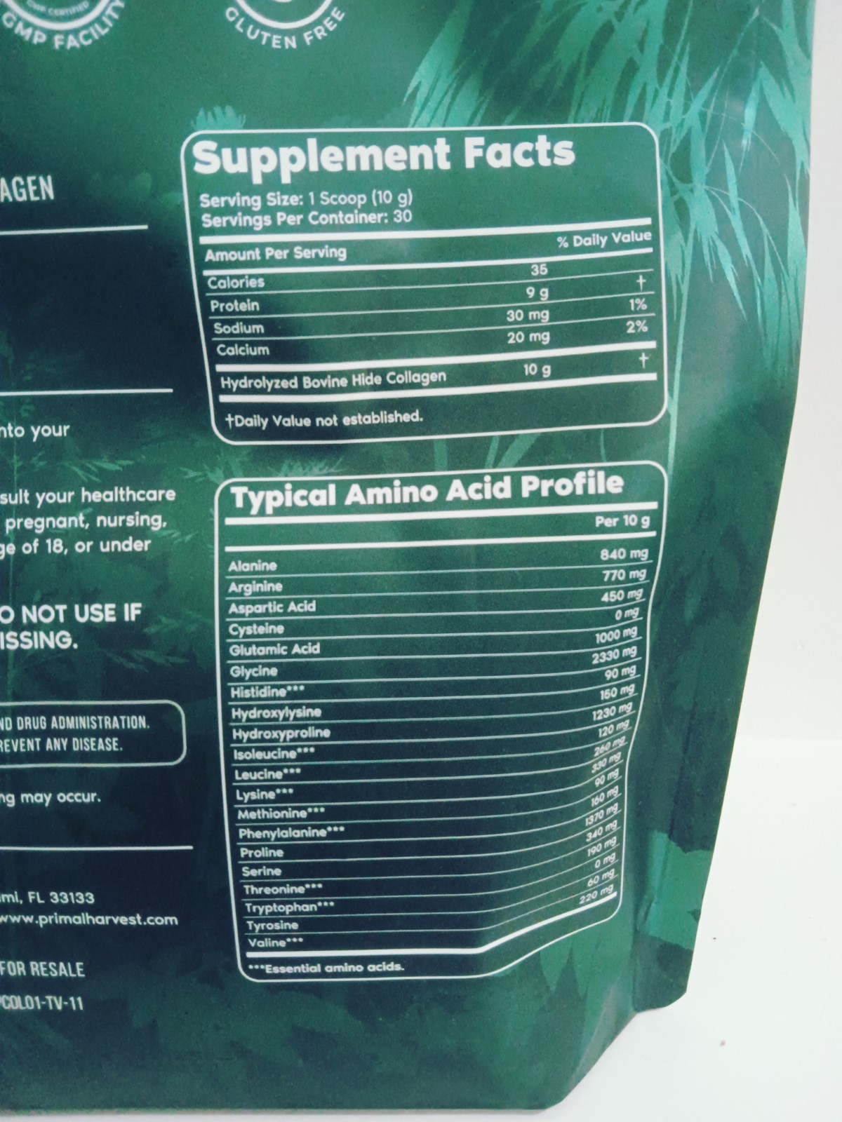 Primal Harvest Collagen Powder for Women or Men Primal Collagen Peptides usa f/s