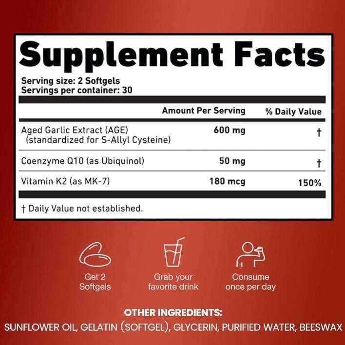 Resilia Garlic Extract 600mg Softgels (60 Count) – Odorless Aged Garlic Extra…