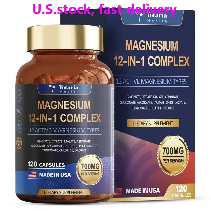 Totaria Health Magnesium 12-in-1 Complex – 700mg | 120 Capsules | Vegan, Non-GMO