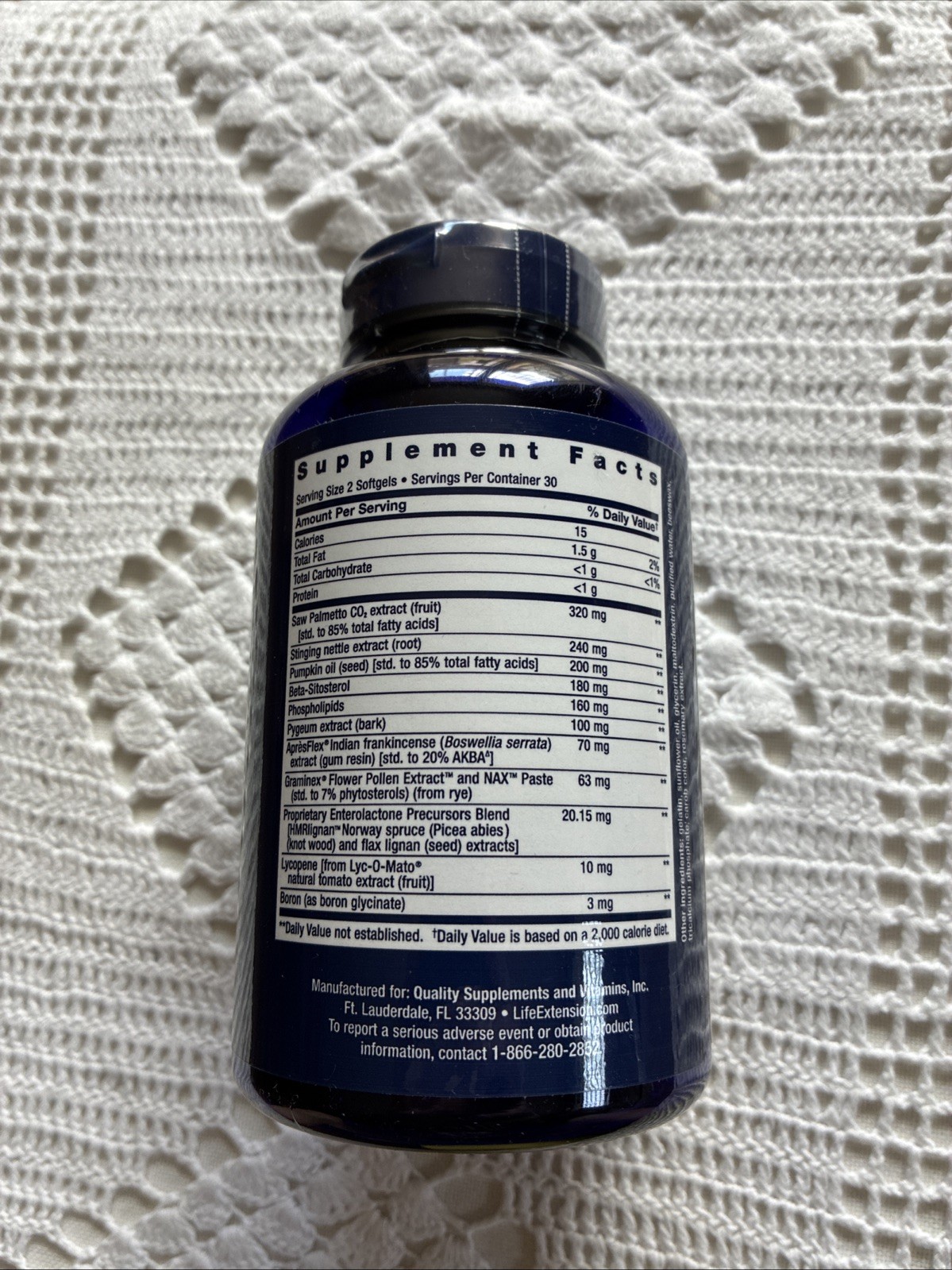 Life Extension LEX-20296 Ultra Natural Prostate Softgels – 60 Pieces Exp 1/28