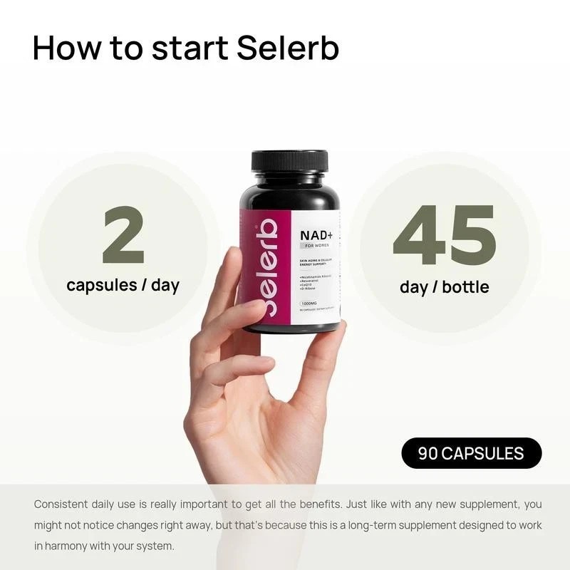 Selerb NAD+ For Women – 8-in-1 Liposomal Formula for Skin & Cellular Health USA