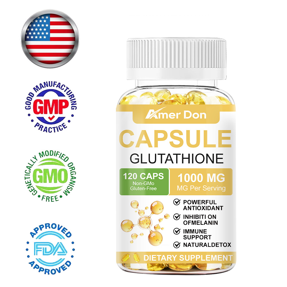 Glutathione 1000mg GSH L-Glutathione Reduced 120 Capsules Antioxidant