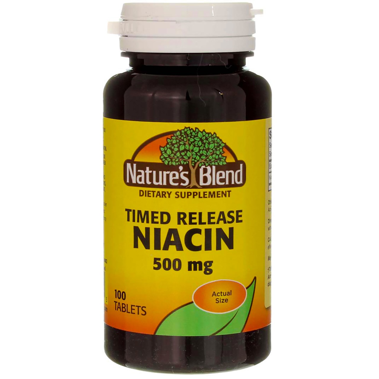 4 Pack Nature’s Blend Niacin Timed Release Tablets, 500 mg, 100 Ct