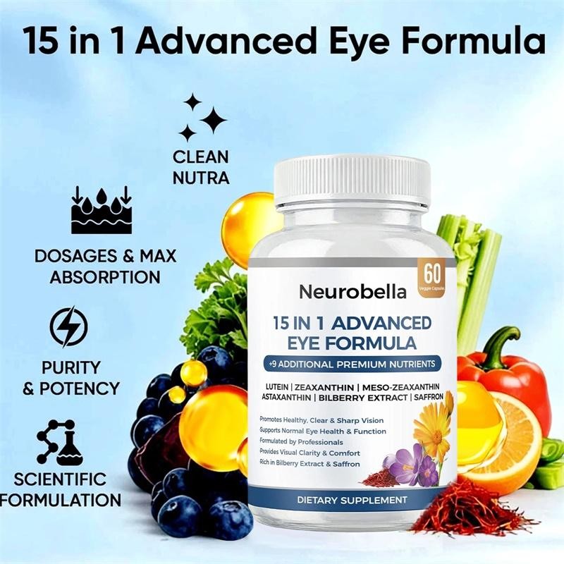 15 in 1 Advanced Eye Formula, Eye Vitamin plus Mineral Supplement