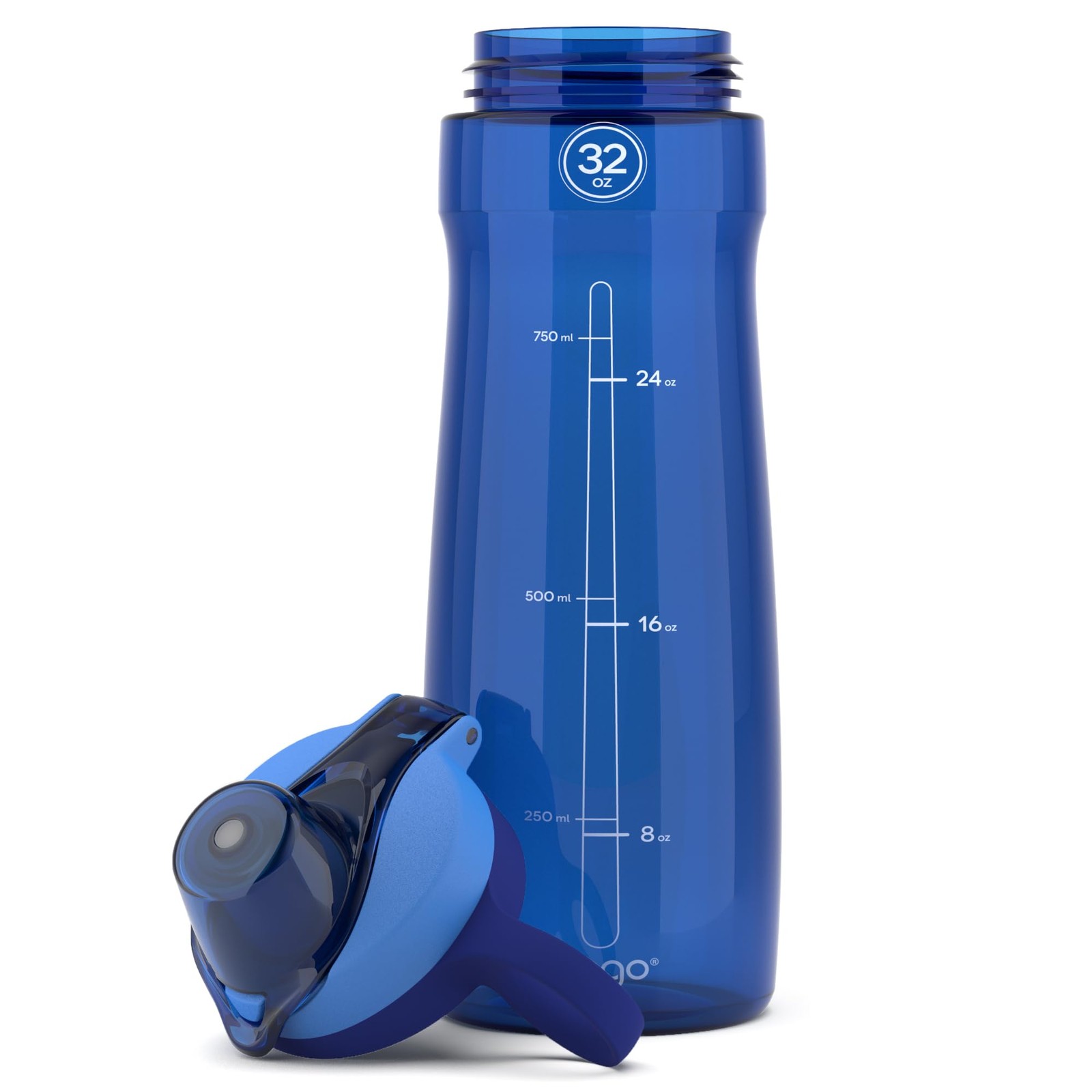 Pogo BPA-Free Tritan Plastic Water Bottle with Chug Lid, 32 32 Ounces, Blue