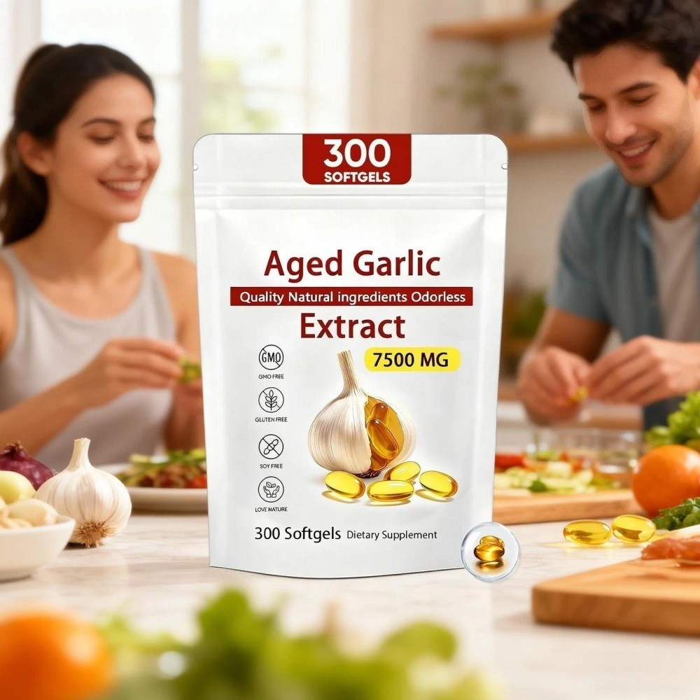 2PACK Elare Aged Garlic Extract, 300 Softgels, 7500mg Odorless | Heart & Immune