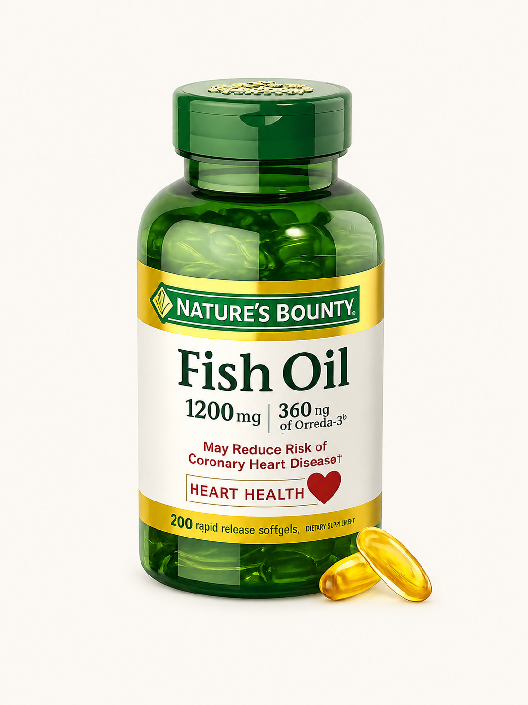 Nature’s Bounty Fish Oil Omega 3 Supplements – Supports Heart Health