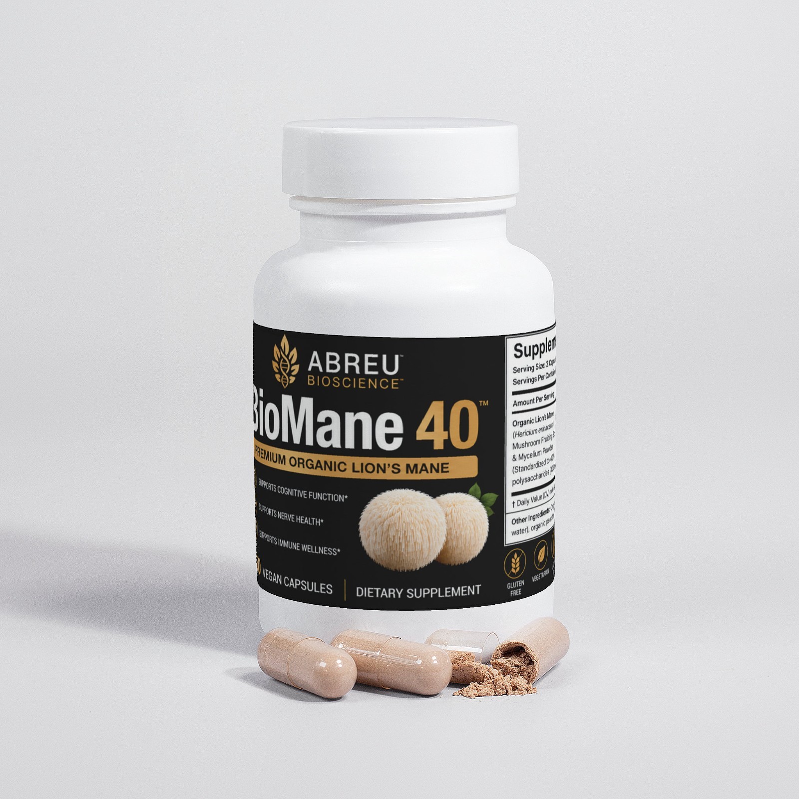 Abreu BioScience Lion’s Mane Mushroom