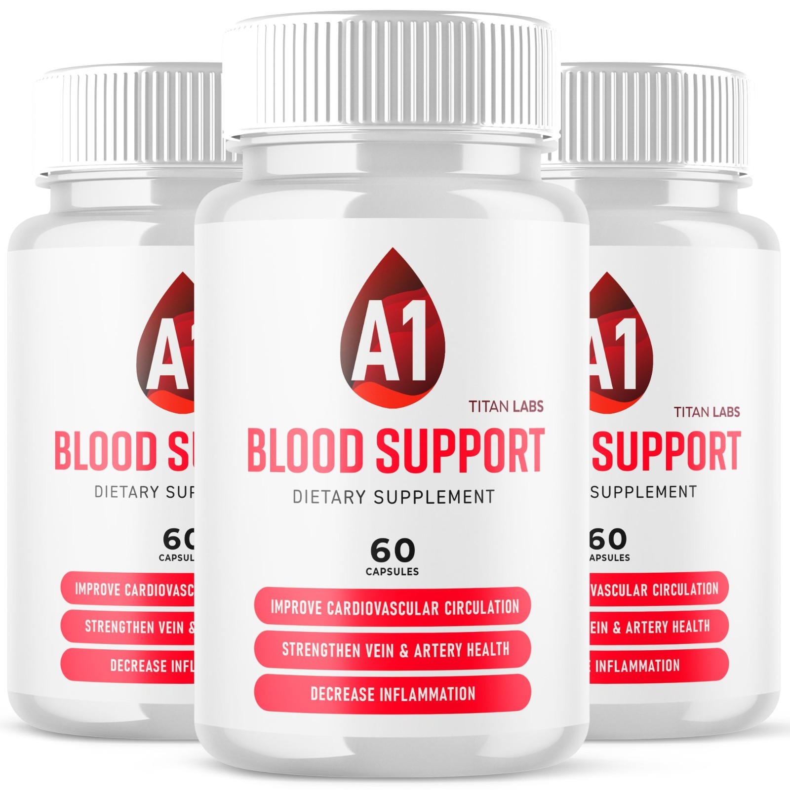 (3 Pack) A1 Blood Support Advanced Blood Health Vitamin Supplement 180 Capsules