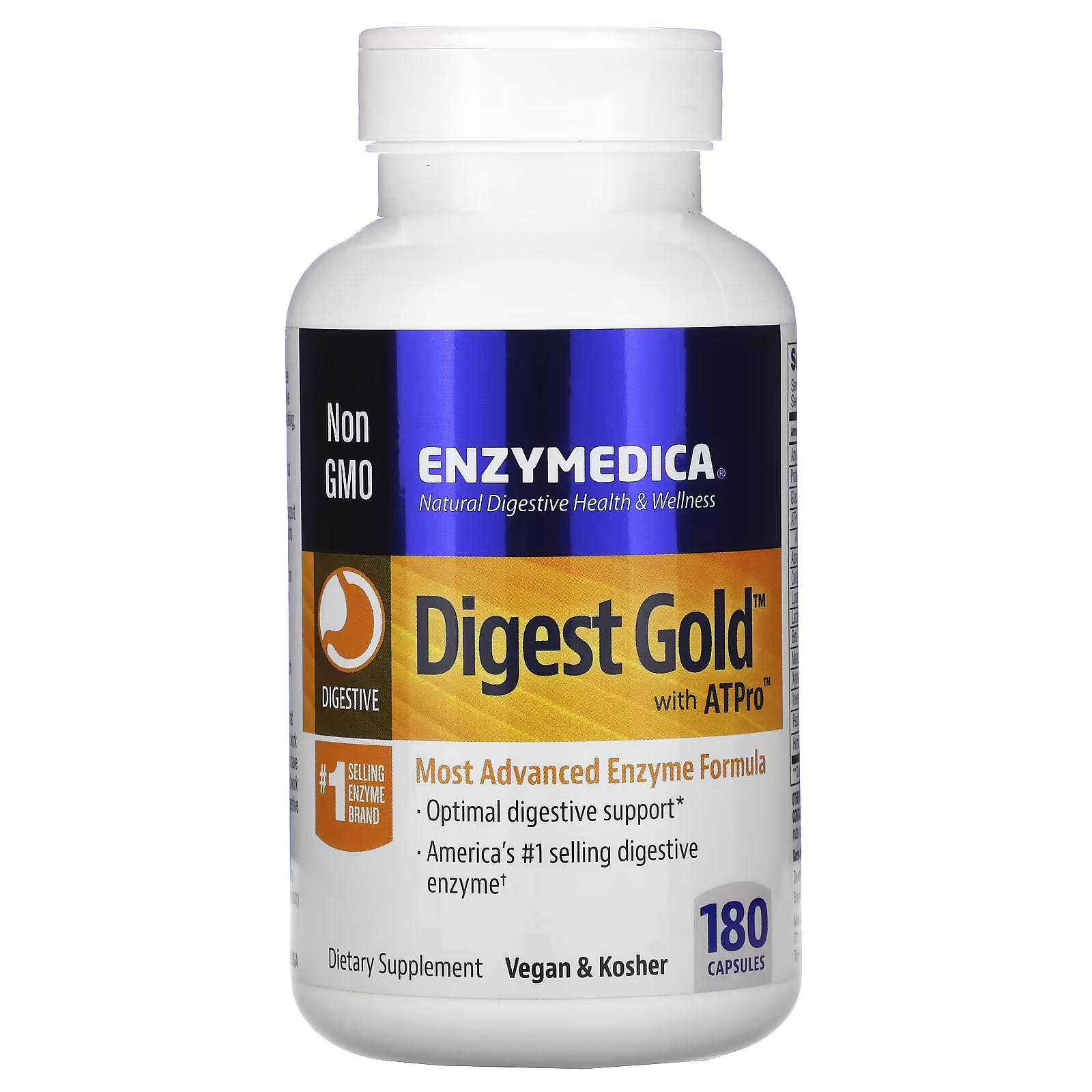 2 X Enzymedica, Digest Gold� with ATPro�, Maximum Strength, 180 Cap-Worldwide