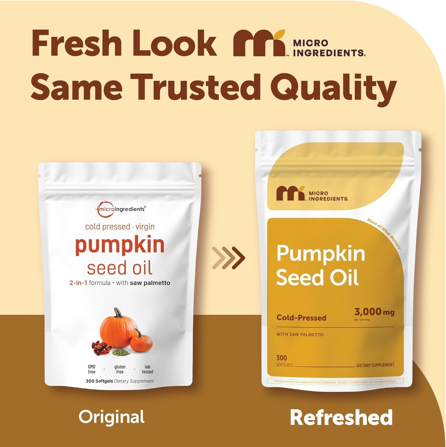2-Pack Pumpkin Seed Oil with Saw Palmetto, 300 Softgels Each – Cold Pressed, Non