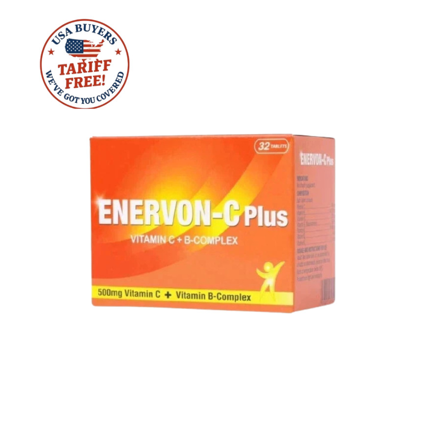 Enervon-C Vitamin C 500mg + Vitamin B Complex Energy & Immunity Supplement 32