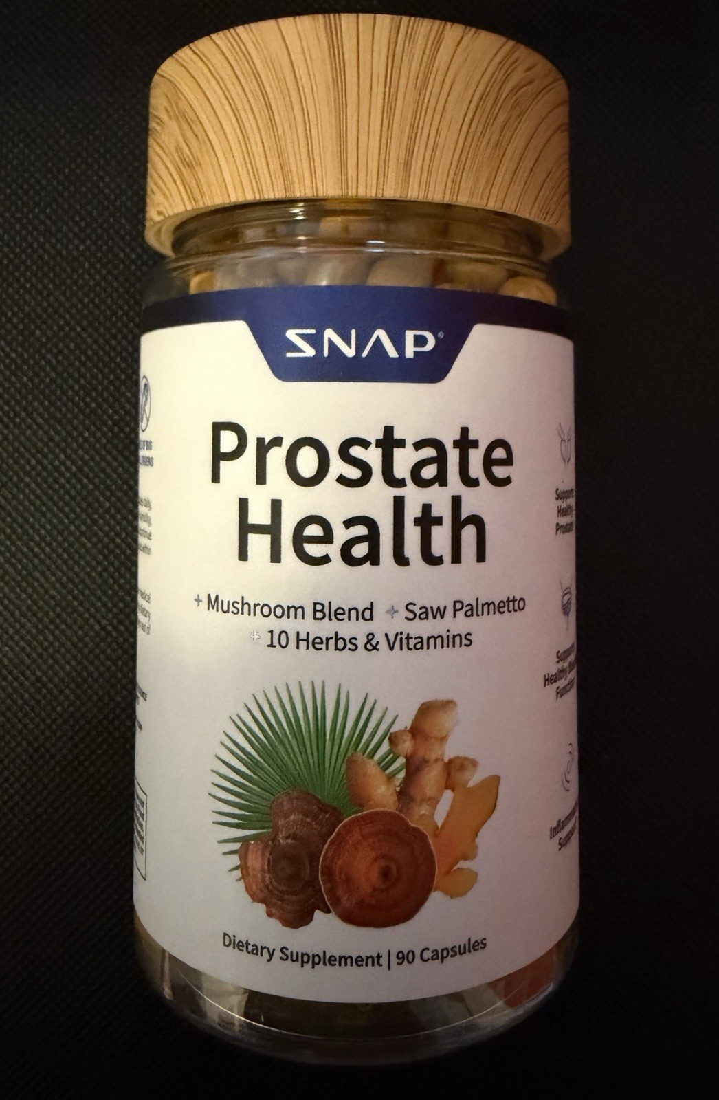 Snap Supplements Prostate Health Saw Palmetto 90 Vegcaps Exp 05/28