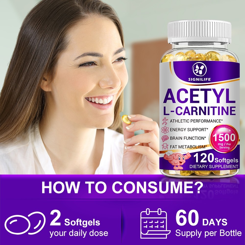 ACETYL L-CARNITINE TABLETS Nervous System Health Antioxidant 120 CAPSULES-