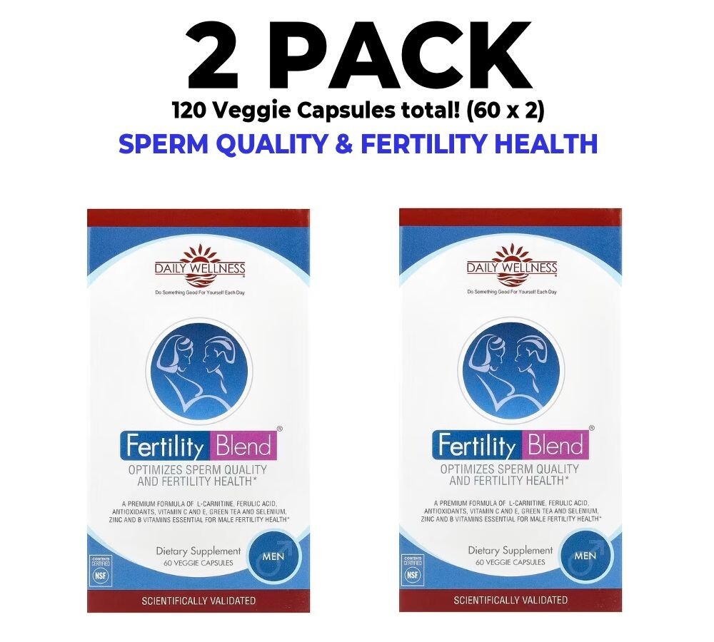 Daily Wellness Company, Fertility Blend for Men, 2 PACK, 60 Veggie Capsules each