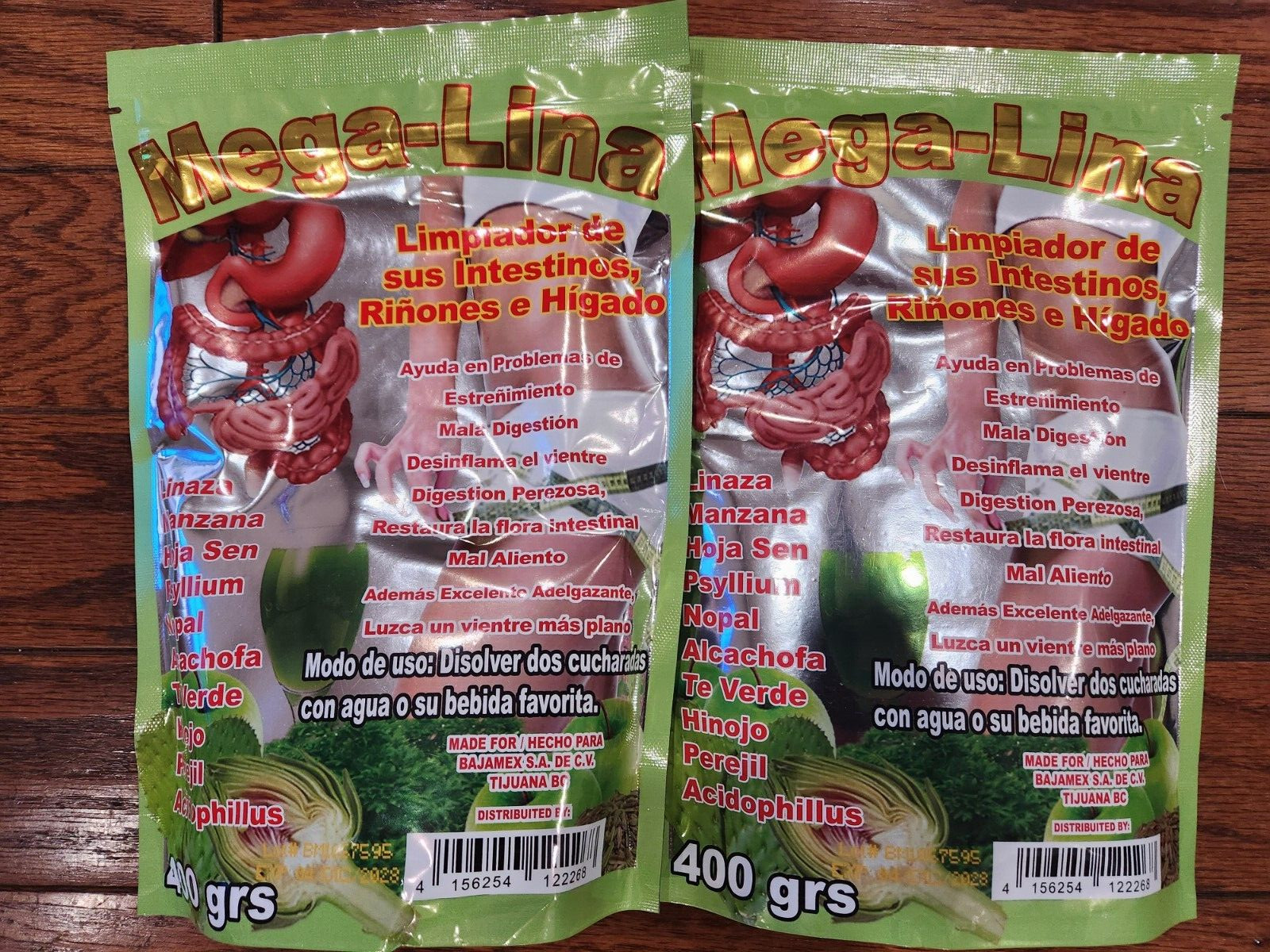 2 MEGALINA DETOXIFY INTESTINES, KIDNEYS & LIVER FLAX SEED 14 OZ 12/28 FRESH NEW