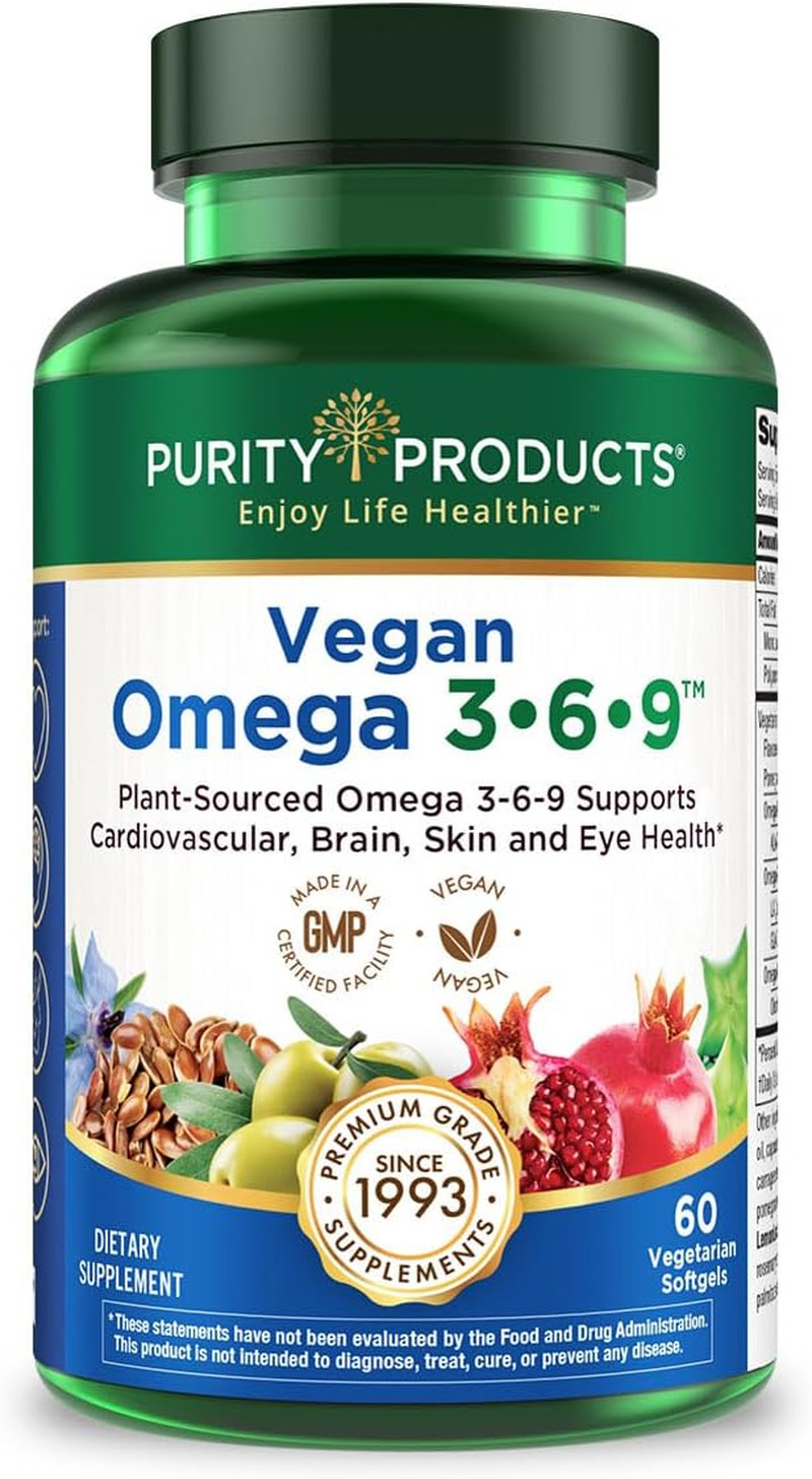 Omega 3-6-9 Vegan and Vegetarian Formula – “5 in 1” Essential Fatty Acid Complex