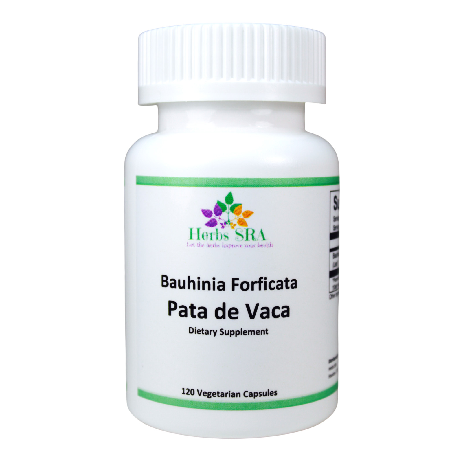 BAUHINIA FORFICATA, PATA DE VACA, 120, Capsules Glucose and Cholesterol Support