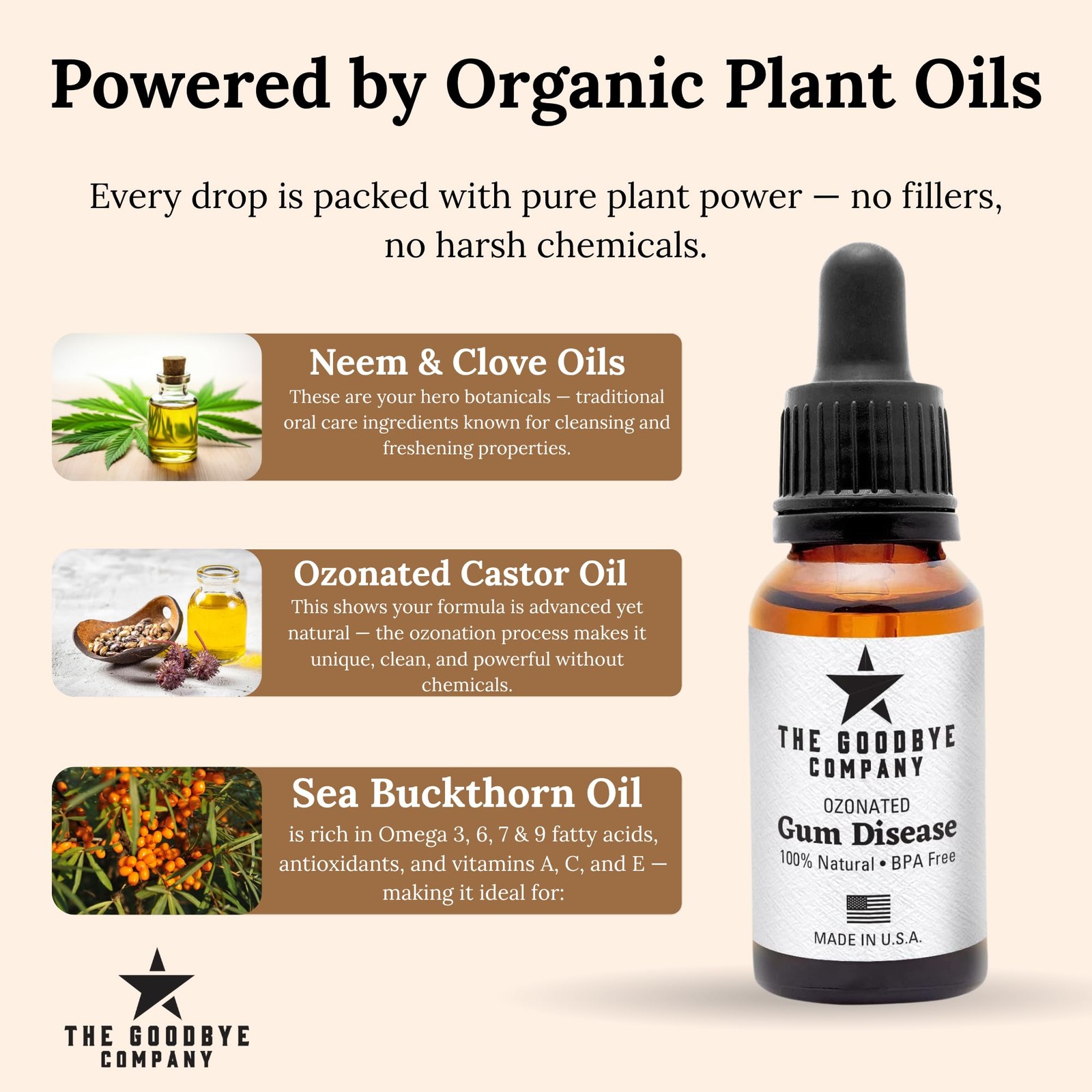 The Goodbye Company Ozonated Gum Treatment Oil – Home 0.5 Fl Oz (Pack of 1)