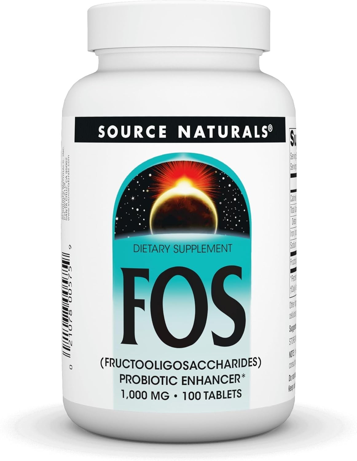 Source Naturals FOS 1000 mg Fructooligosaccharides Probiotic Enhancer 100 Tabs