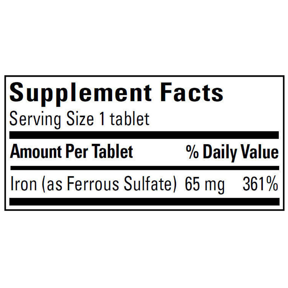 Nature Made Iron 65 mg Ferrous Sulfate 365 Tablets Dietary Supplement Exp: 11/25