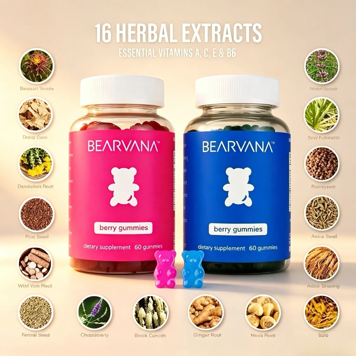 BEARVANA Gummies Combo Pack – Women’s Fitness & Wellness Support