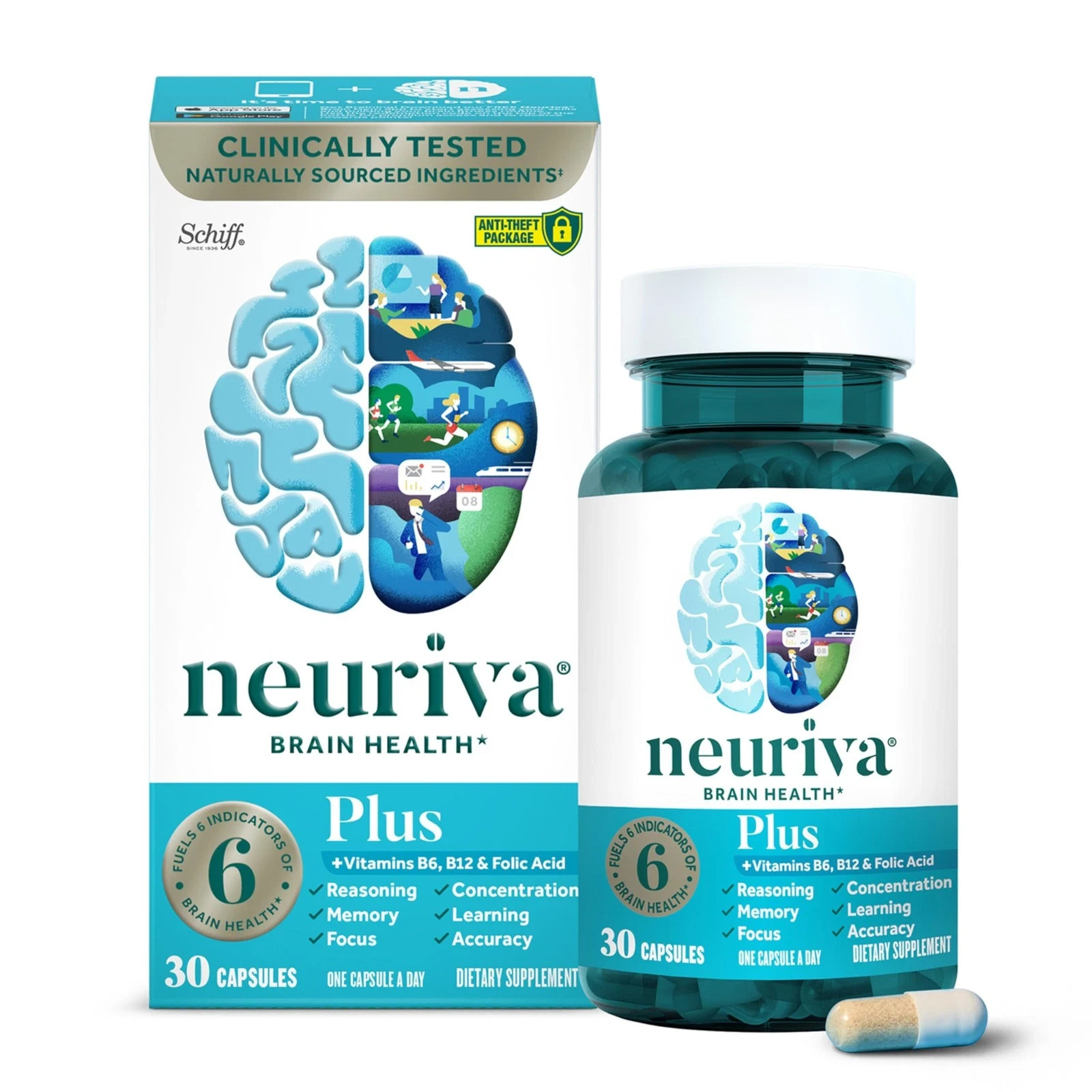 Sharpen Memory and Focus – Neuriva Plus Brain Supplement 30 Capsules 08/26+