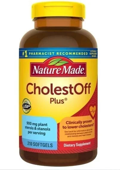 Nature Made CholestOff Plus 900 mg 210 Softgels Lower Cholesterol