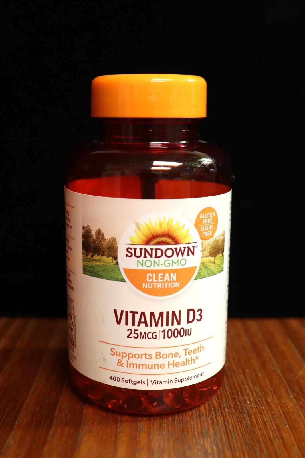 400 SoftGels ~ Sundown Vitamin D3 25mcg 1000IU Bones/Teeth/Immune Health 05/2026