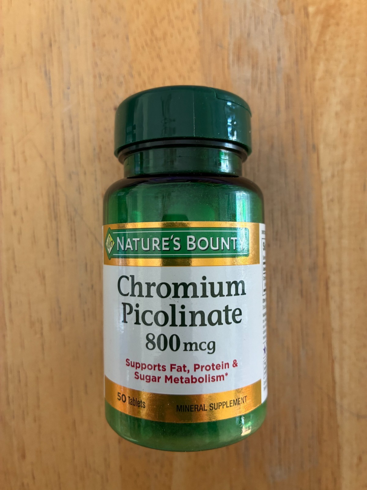 Natures Bounty Mega Chromium Picolinate 50 Tablets 800mcg Exp 05/2027