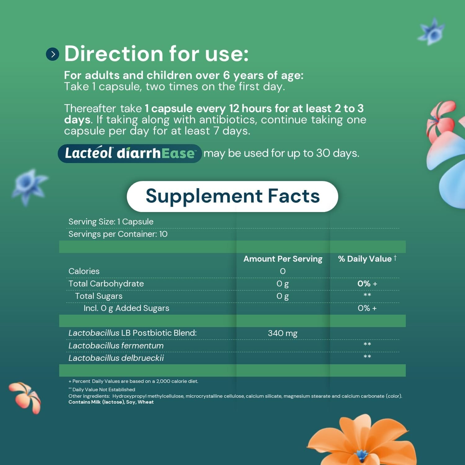 SAFE DiarrhEase – Adults -Drug Free and Clinically Tested postbiotic