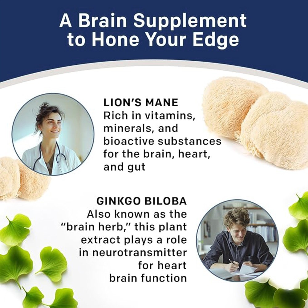 Brain Complex Plus Reduce Stress And Energy,Neuro Support Formula 120 Capsules