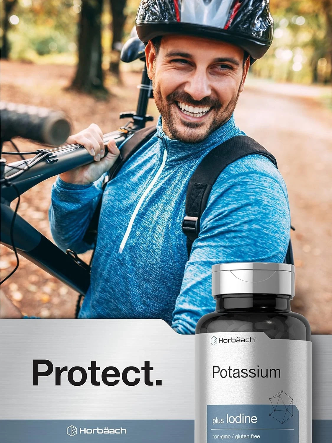 Horbäach Potassium Chloride Supplement | plus Iodine | 180 Vegetarian Tablets.