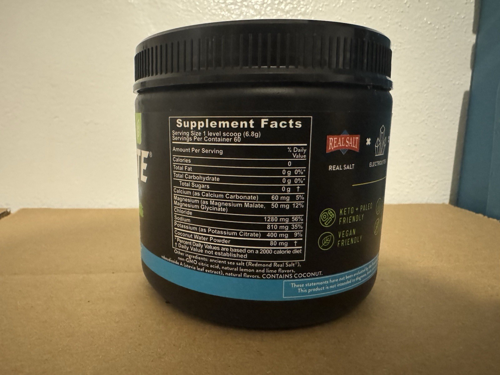 Redmond Re-Lyte Hydration Electrolyte Mix Lemon Lime 60 Servings BRAND NEW!