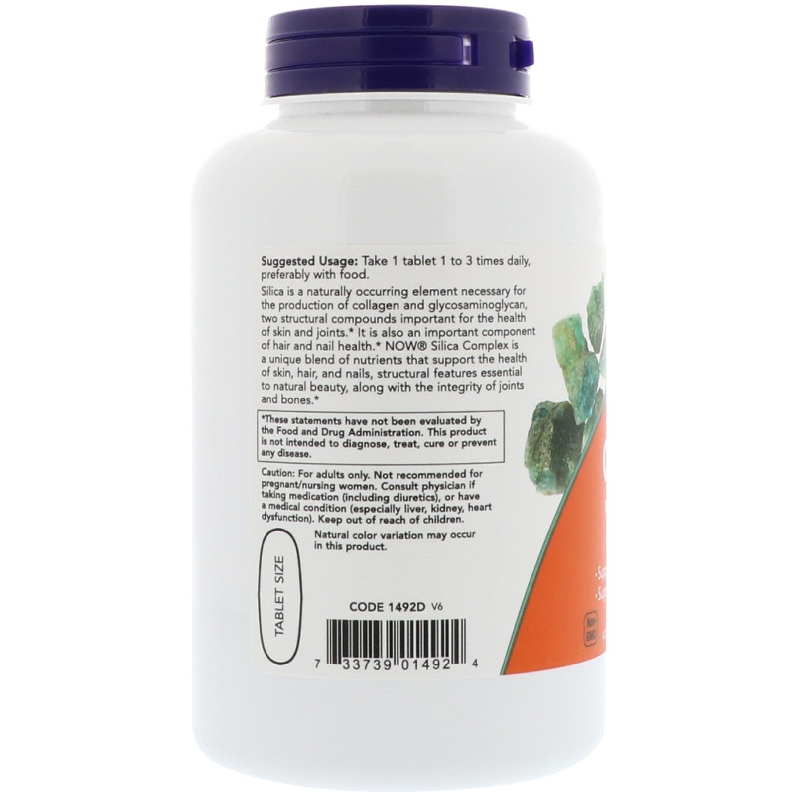 Now Foods Silica Complex 180 Tablets GMP Quality Assured, Vegan, Vegetarian