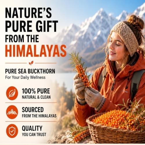 Himalayan Sea Buckthorn Pulp Juice 500ml Concentrate Omega 3 6 7 9 Free Ship