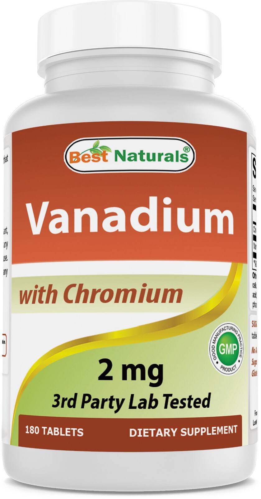 Best Naturals Vanadium with Chromium 2mg 180 Tablets