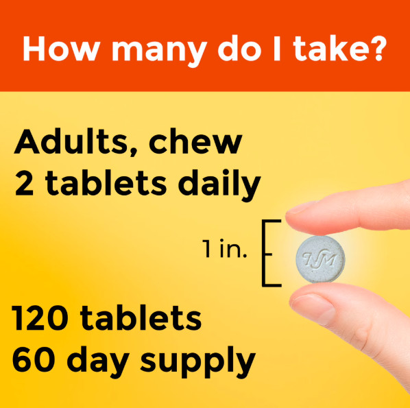 Extra Strength Dosage Chewable Vitamin C 1000 Mg per Serving Tablets, 120 Count