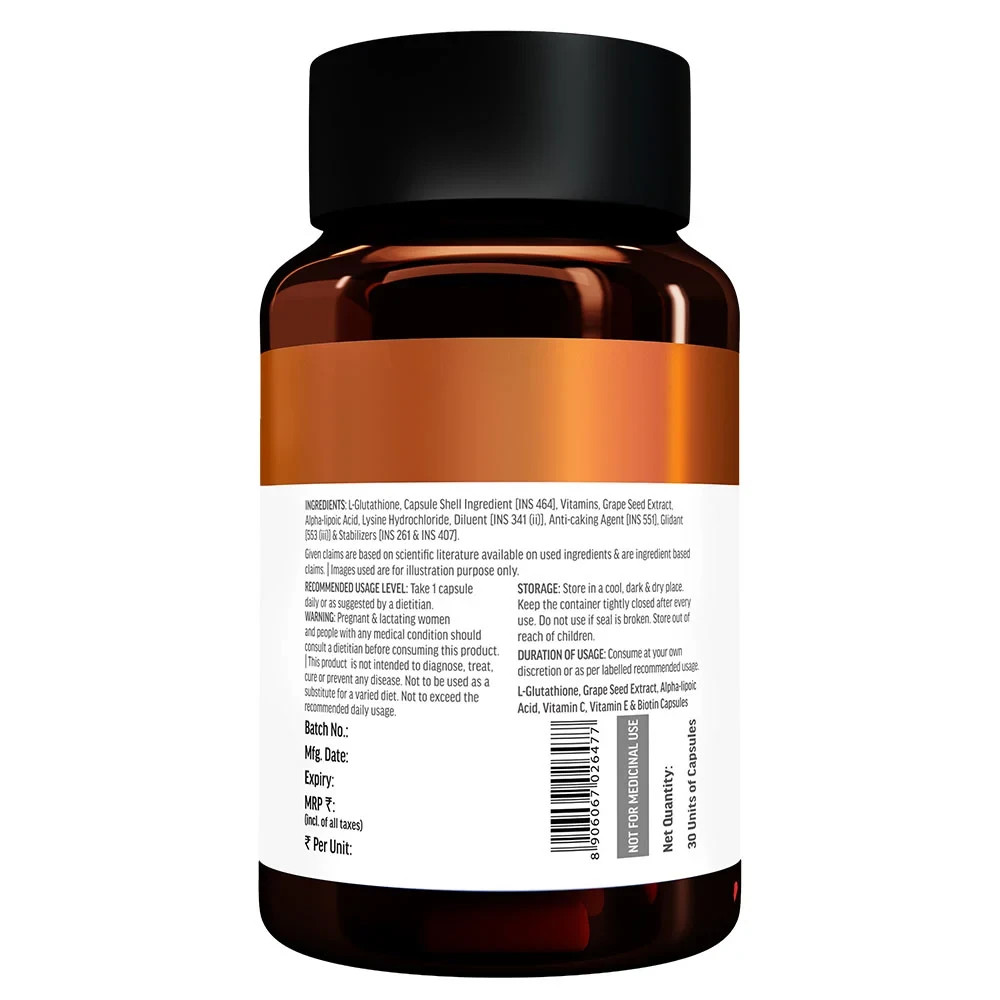 Hk Vitals Skin Glutathione For Glowing Skin, 30 Capsules