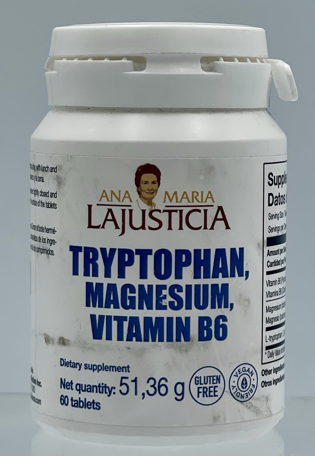 Ana Maria Lajusticia Tryptophan Magnesium Vitamin B6 Supplement EXP 11/2026