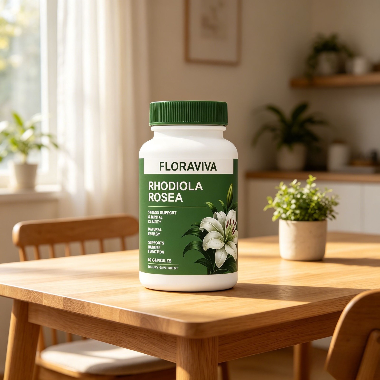 Salvora Rhodiola Adaptogen Supplement Golden – Root Rosea Capsules 60pcs
