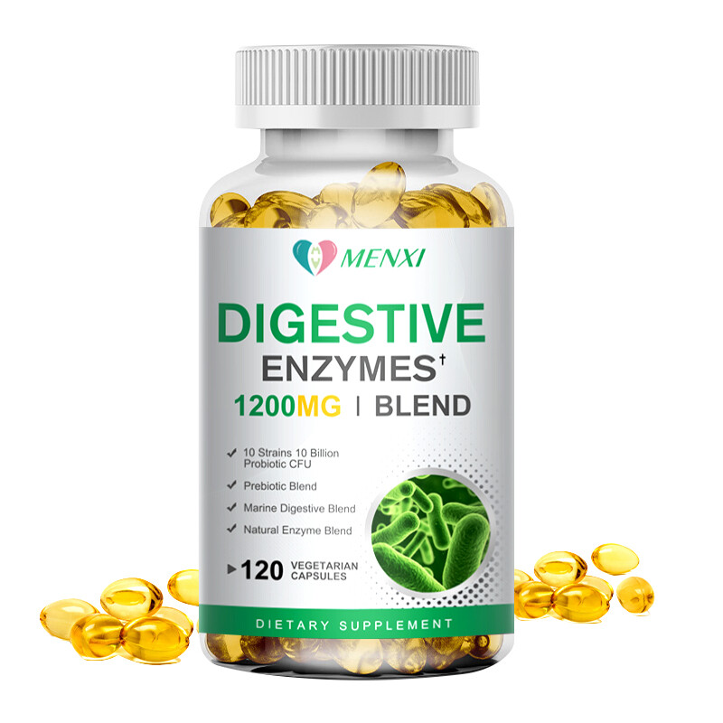 Digestive Enzymes Prebiotic & Probiotics Gas Constipation& Bloating Relief 120Pc