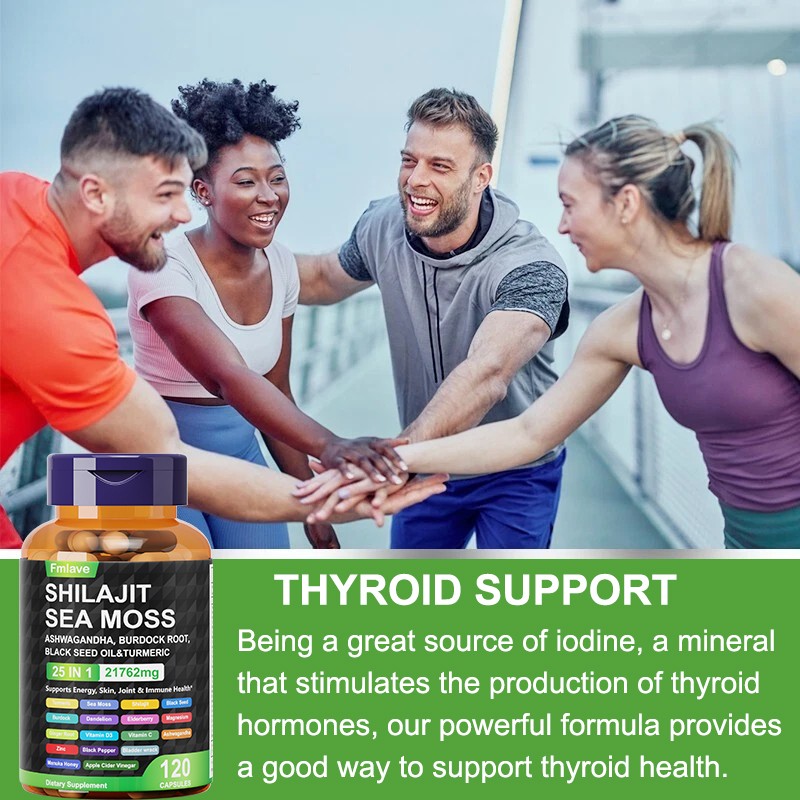 Certified Organic Sea Moss Capsules – Irish Sea Moss Bladderwrack Burdock Root