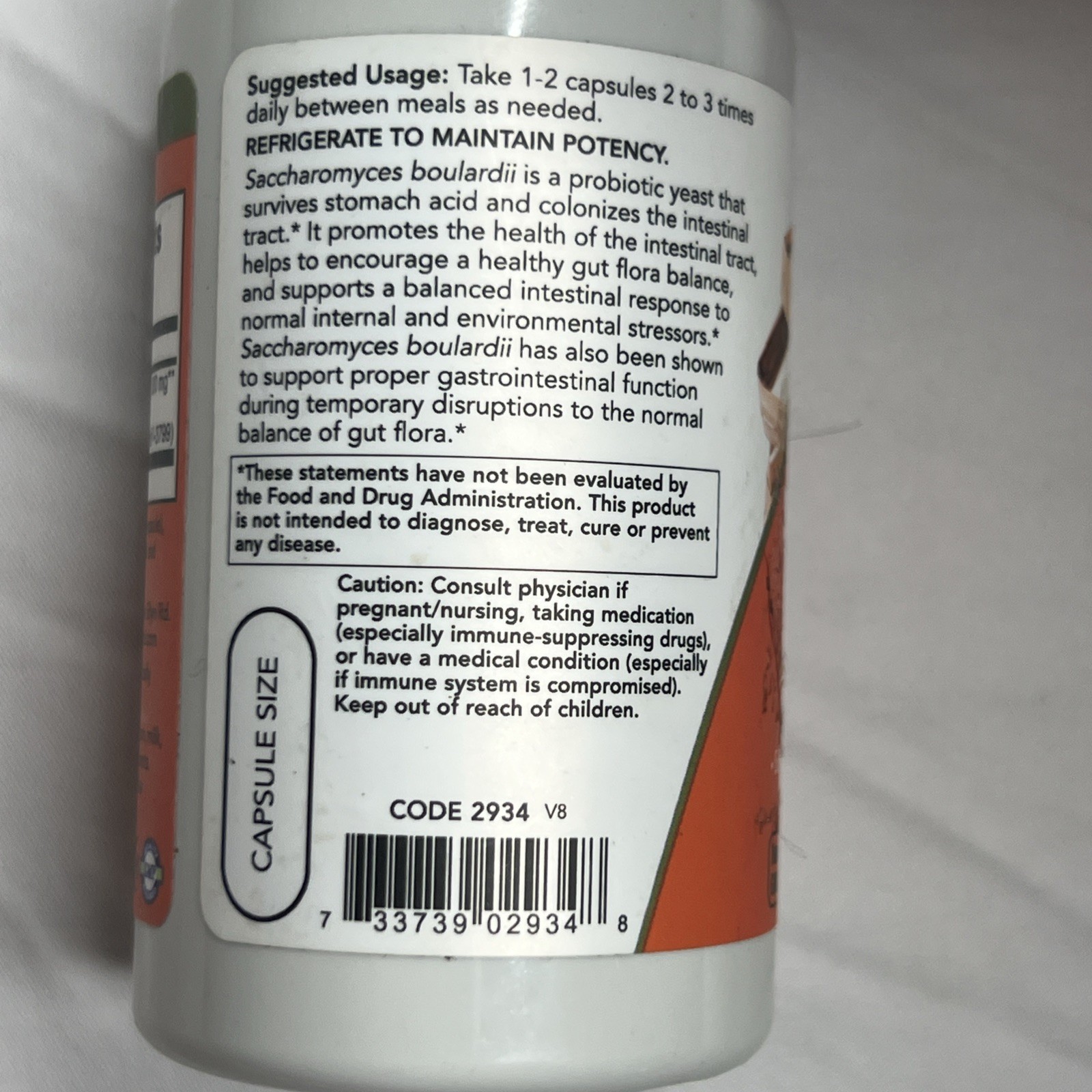 Saccharomyces Boulardii Probiotic 60 Veg Caps Exp 06/2027