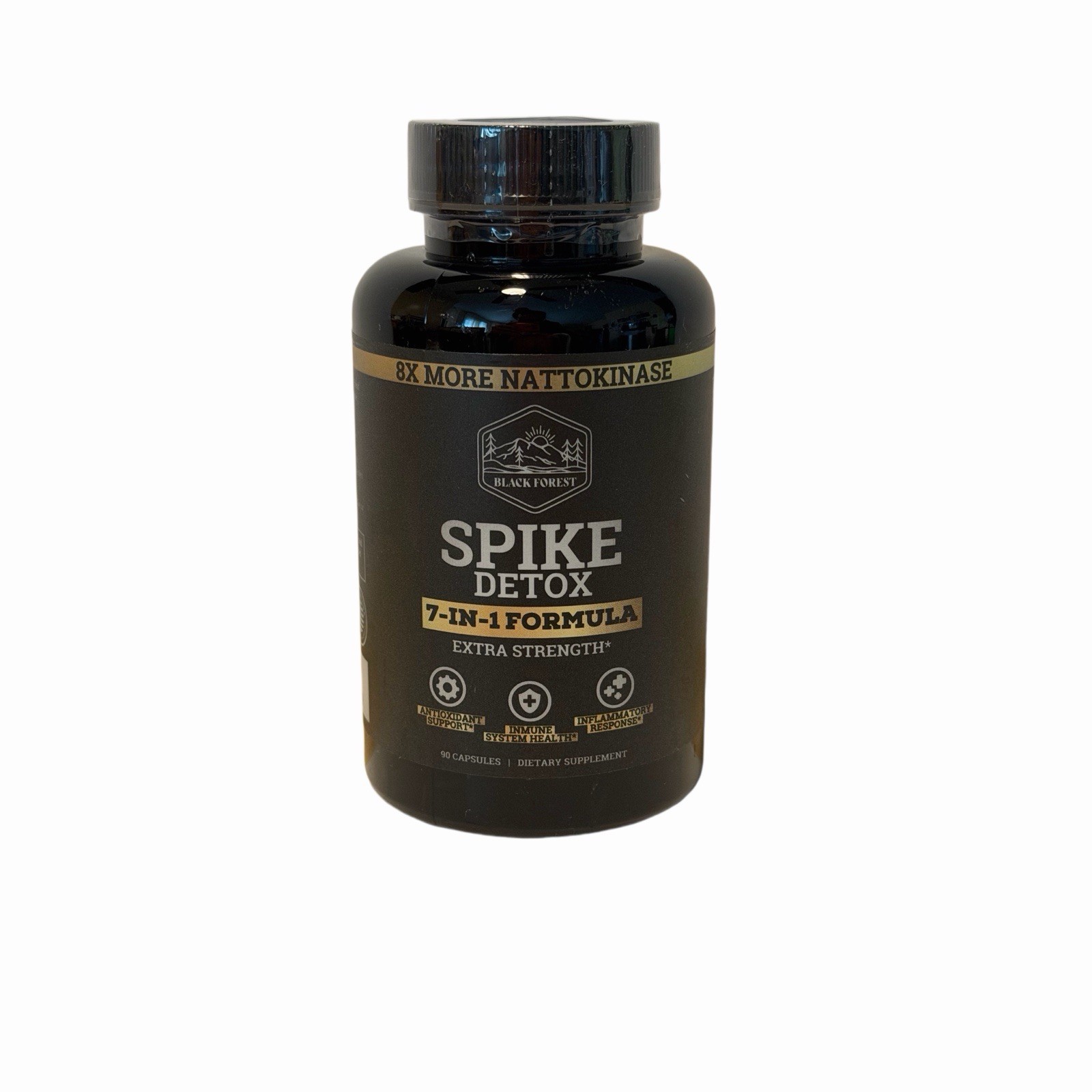Black Forest Spike Detox 7-in-1 Formula 8X More Nattokinase Extra Strength 01/28
