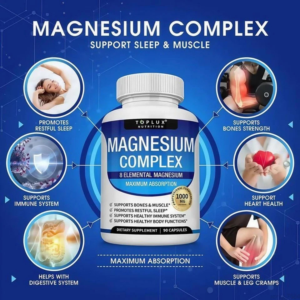 Magnesium complex 1000mg 7 types | Sleep musculoskeletal support 90