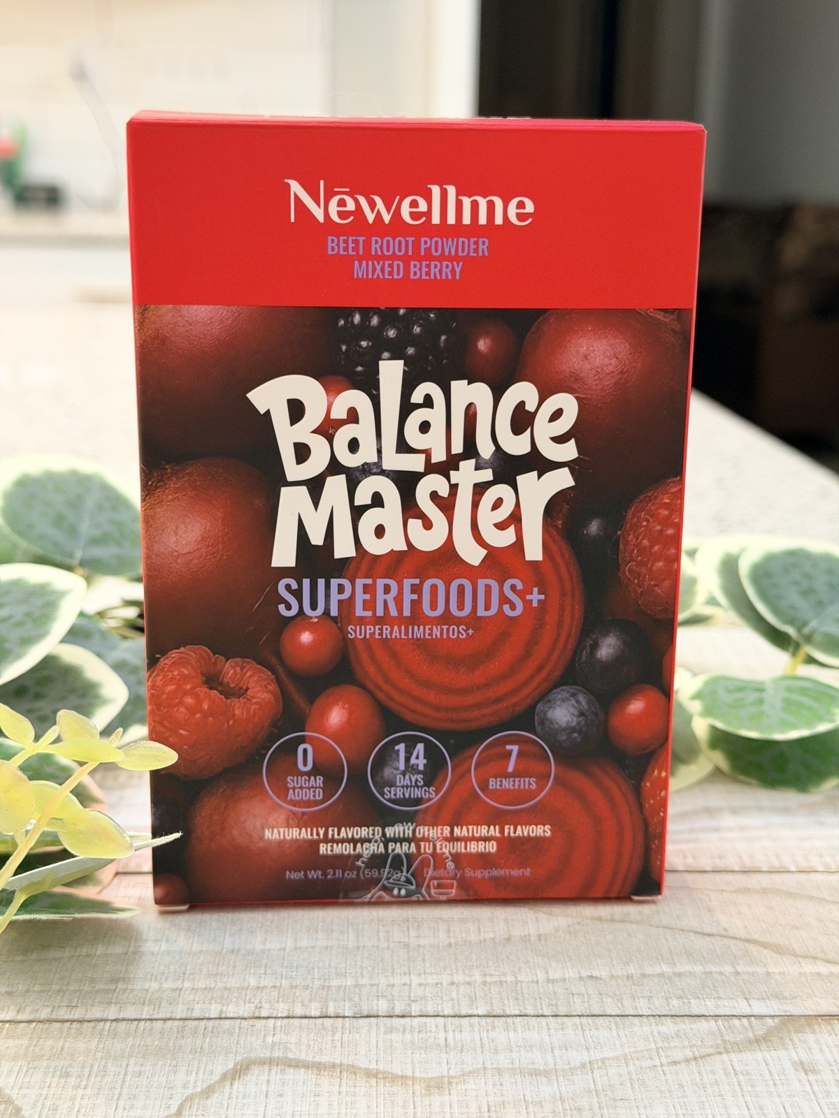 Newellme Balance Master Superfoods+ Beet Root Powder Mixed Berry 14ct – NEW