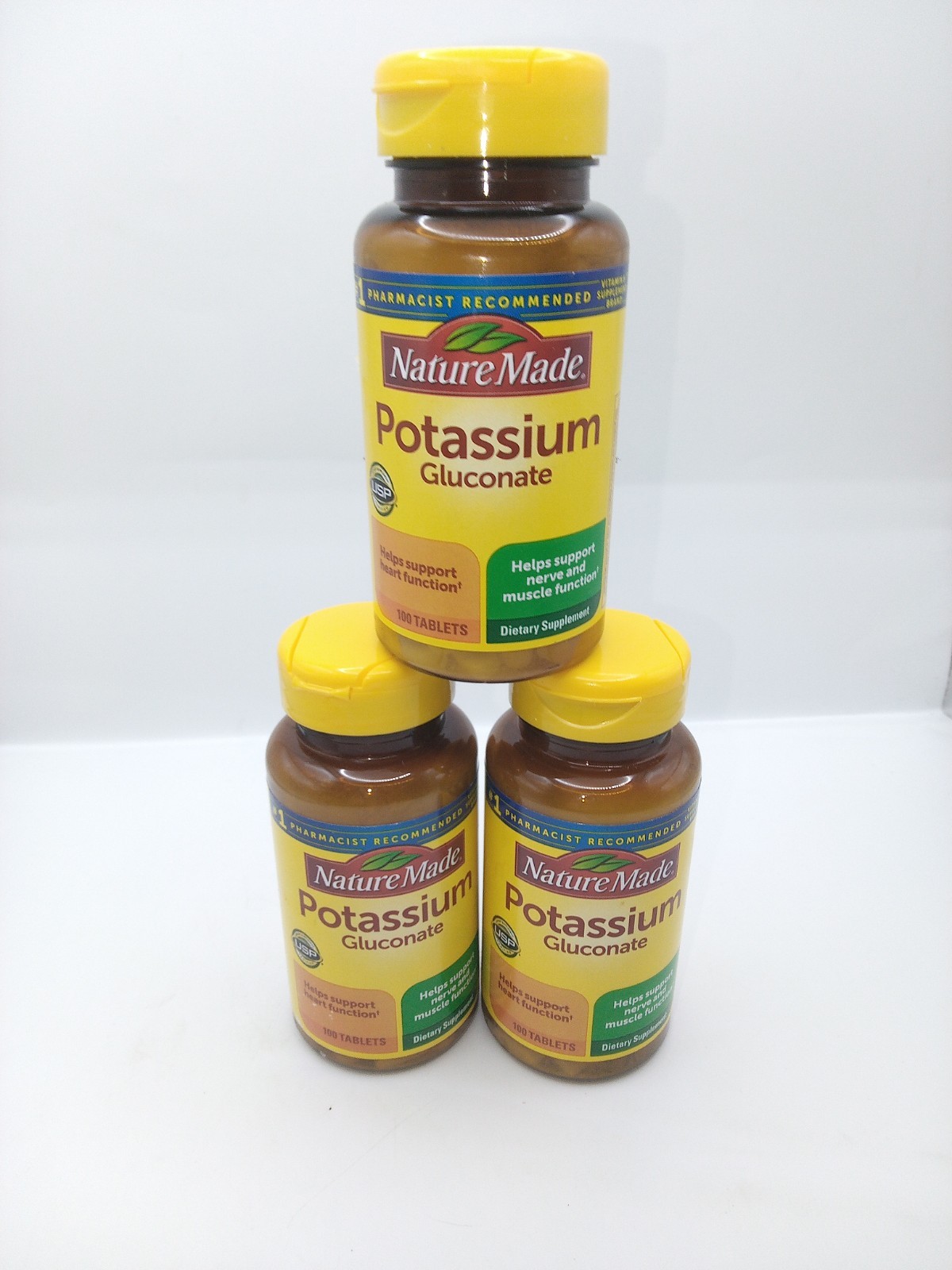 3 Pack Potassium 550mg 300 Tablets (3×100) No Gluten Exp. 7/2029 #1 Recommended