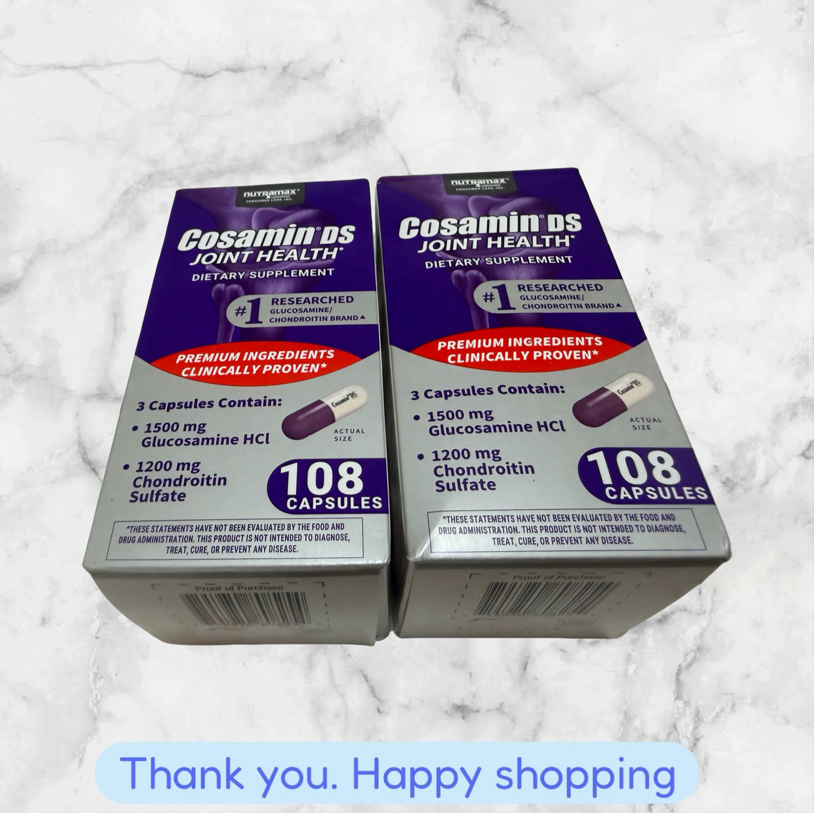 Cosamin DS Joint Health Dietary Supplement 2 Boxes – 216 Capsules Exp2028+ NEW